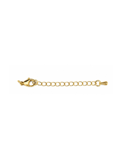 Broche Lat&oacute;n Picoloro 8mm Cadena extension Dorado AAA e-coating. Venta por Unidad