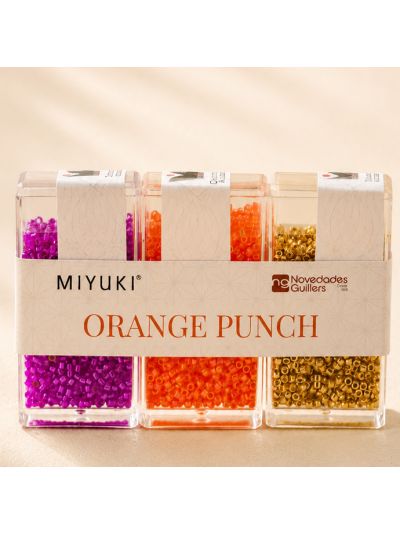 Miyuki Delica&reg; N.11 kit Orange Punch (DB0161 - DB1340 - DB1832). Venta por paquete (10gr por tarro)