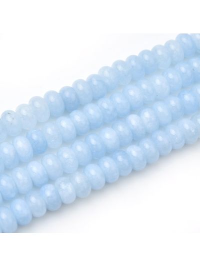Rondela Disco Agata Azul Cielo (Tinte Calor) 6x10mm. Venta por 38cm