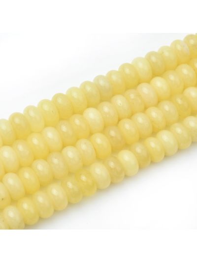 Rondela Disco Agata Amarilla (Tinte Calor) 6x10mm. Venta por 38cm