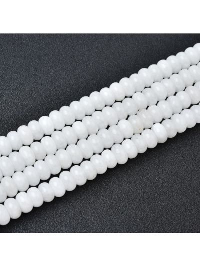 Rondela Disco Agata Blanca (Tinte Calor) 6x10mm. Venta por 38cm