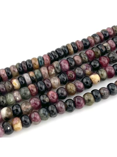 Rondela 5-6x4mm Multi Turmalina B (Natural) . Sarta por 38cm Aprox
