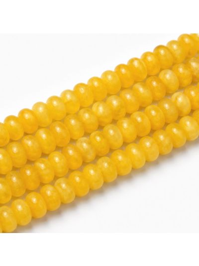 Rondela Disco Agata Amarilla (Tinte Calor) 6x10mm. Venta por 38cm