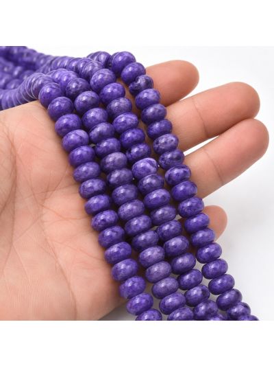Rondela Disco Agata Morada (Tinte Calor) 6x10mm. Venta por 38cm