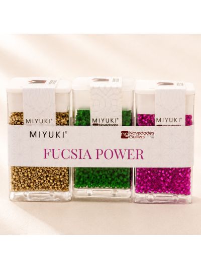 Miyuki Delica&reg; N.11 kit Fucsia Power (SB4202 - SB411F - SB1340). Venta por paquete (10gr por tarro)