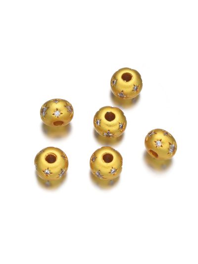 Separador Rondela 10mm Latón Dorado Mate Brillante Estrella. Venta por Unidad