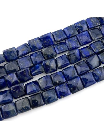 Cuadro Puff 8mm Lapislazuli AB (Natural). Sarta por 40cm