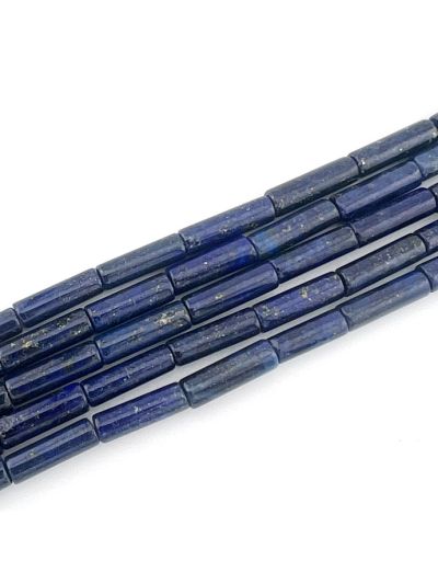 Tubo Cilindro 4x13mm Lapislazuli AB (Natural) . Sarta por 40cm