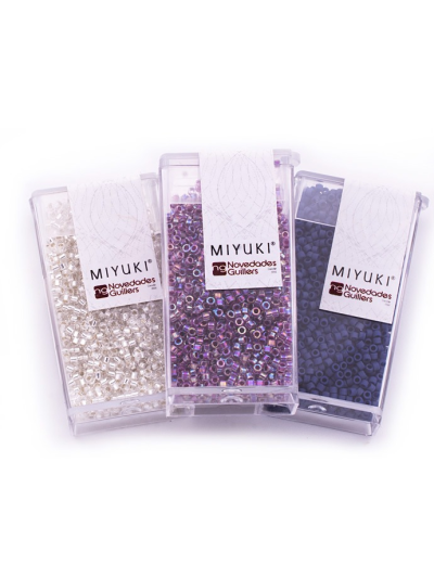 Miyuki Delica&reg; N.11  kit Brillo Nocturno (DB0041 - DB0056 - DB0377). Venta por paquete (10gr por tarro)