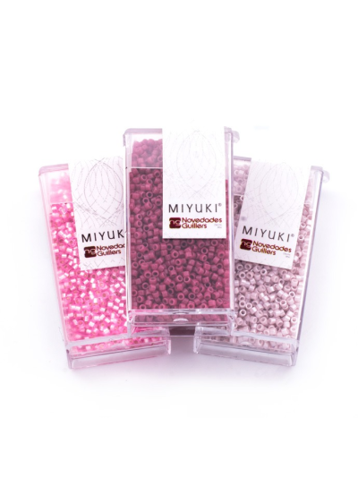 Miyuki Delica&reg; N.11  kit Rosa Atemporal (DB1335 - DB1534 - DB2353). Venta por paquete (10gr por tarro)