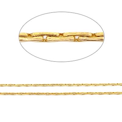 Cadena Latón Dorado AAA e-coating Palmera 235COB 0.6mm. Venta por Metro