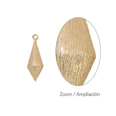 Dije Latón Galvanizado Baño Dorado Mate AA Charm Pendulo 1989 30mm. Venta por Unidad