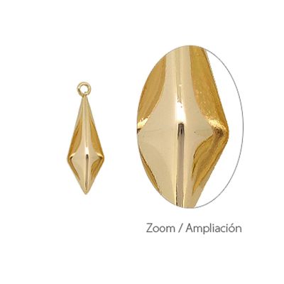 Dije Latón Galvanizado Baño Dorado AA Charm Pendulo 1990 30mm. Venta por Unidad