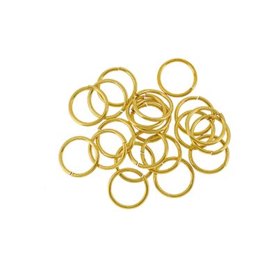 Argolla Latón Dorado 15x0.8mm. Venta por 10g 17 Unidades aprox