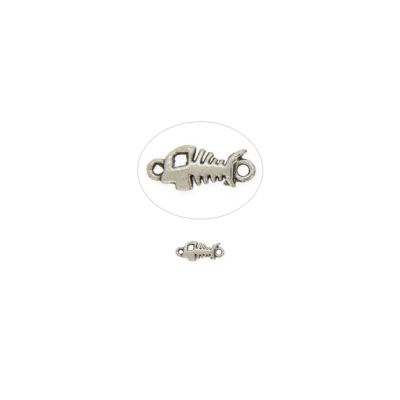 Dije Pewter Antiguo Charm Pez SM0327 15mm. Venta por 12 Unidades