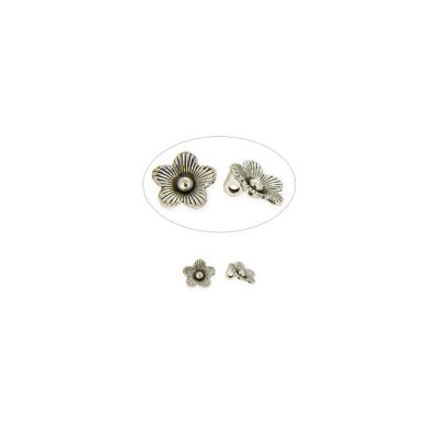 Dije Pewter Antiguo Charm 10x6mm Flor 10x6mm. Venta por 12 Unidades