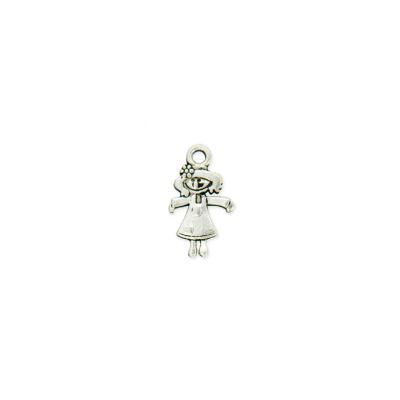 Dije Pewter Envejecido Charm Muñeca SM1269 16mm. Venta por 12 Unidades