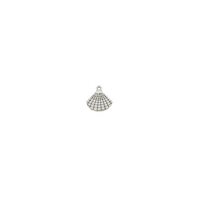 Dije Pewter Envejecido Charm Concha M0828 17mm. Venta por 12 Unidades