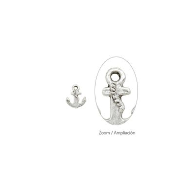 Dije Pewter Envejecido Charm Ancla Labrada SM0308 19mm. Venta por 12 Unidades