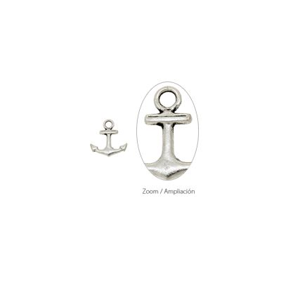 Dije Pewter Envejecido Charm Ancla SM0851 19mm. Venta por 12 Unidades