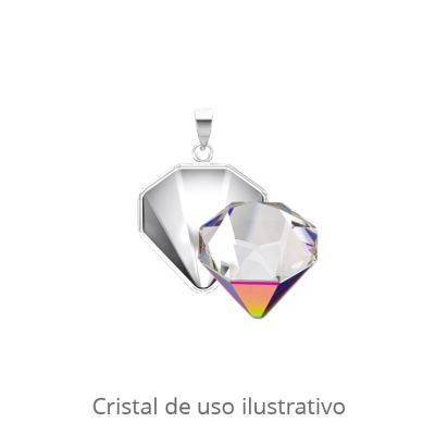 Base Rodinado e-coating Dije Para Swarovski® 4928 Tilted WZ435 12mm. Venta por unidad