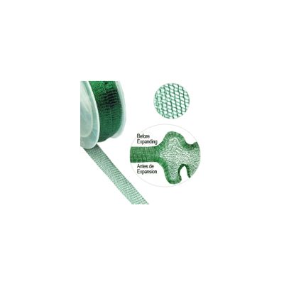 Cinta Metalica Mesh Verde Erinite Tubular 13mm. Venta por 1 Metro