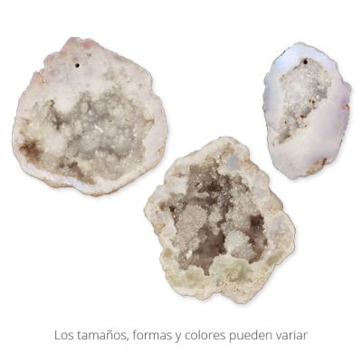 Pendiente Drusa Geoda Agata Natural (Esmalte) 45-50mm. Venta por Unidad