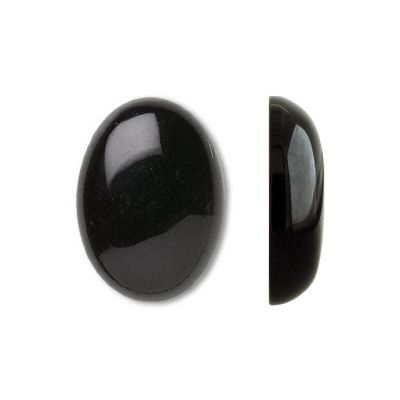 Cabuchon Ovalo Agata Negra Onix 10x14mm. Venta por Unidad