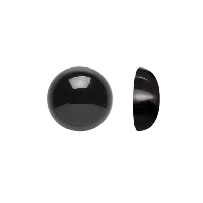 Cabuchon Moneda Agata Negra Onix 14mm. Venta por Unidad