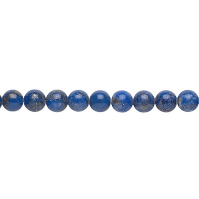 Bola Lisa Lapislazuli B Tinte Esmalte 4-4.5mm. Sarta por 38cm Aprox