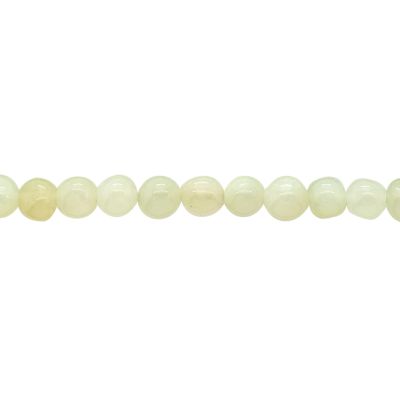 Nugget Perforacion Central Nuevo Jade Nuevo Jade 6mm. Sarta por 38cm Aprox