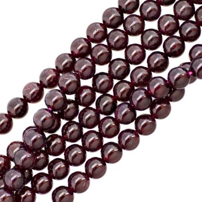 Bola Lisa Granate AB (Natural) 6mm. Sarta por 38cm Aprox