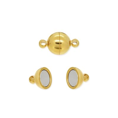 Broche Acero Inoxidable 304 Bola Magnetico 10mm Baño Dorado. Venta por Unidad