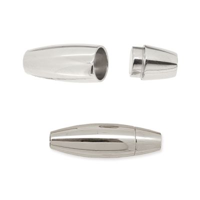 Broche Acero Inoxidable 304 Tubo Ovalo Magnetico 30x10mm Interno 5mm. Venta por Unidad