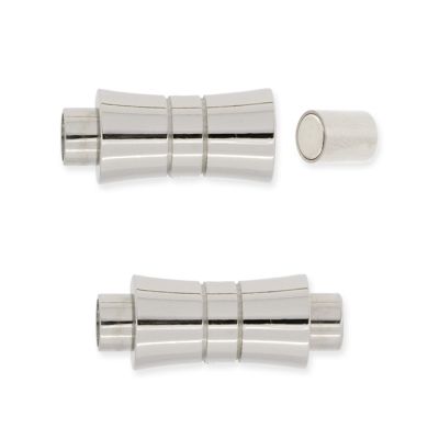 Broche Terminal Acero Inoxidable 304 Tubo Lineas Magnetico 24x8mm Interno 6mm. Venta por Unidad