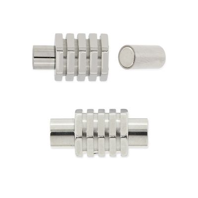 Broche Terminal Acero Inoxidable 304 Tubo Tambor Magnetico Lineas 17mm Interno 3mm. Venta por Unidad