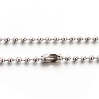 Cadena Terminada Acero Inoxidable Bolas 2mm 50cm. Venta por Unidad