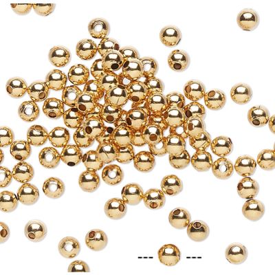 Separador Goldfilled Brasilero Bola Lisa CC263 4-4.5mm. Venta por 5g 52 Unidades aprox