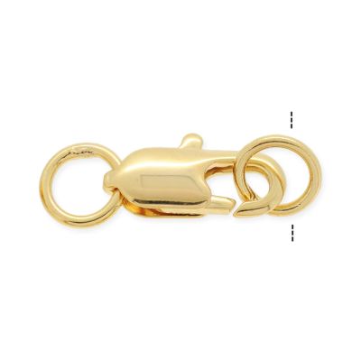 Broche Goldfilled Brasilero Candado 2 argollas 14mm 2 argollas. Venta por 5g 5 Unidades aprox