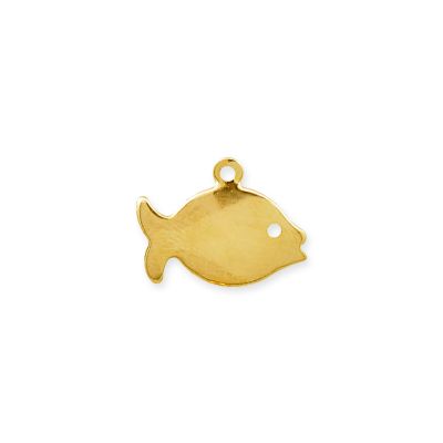 Dije Goldfilled Brasilero Charm 28N1 Lamina Pez 15mm. Venta por 5 gramos 15 Unidades aprox