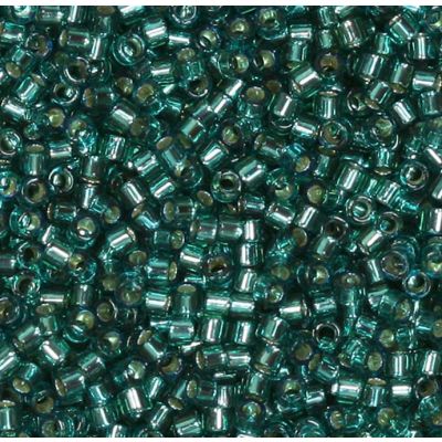 Miyuki Delica® N.11 Transparente Teal Linea plateada (DB0607)