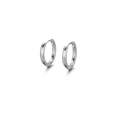 Arete Candonga Hoop Plateada AAA Coating C36165 20mm. Venta por par