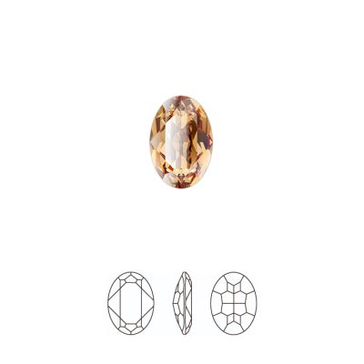 Cristal Austriaco 4120 Ovalo Facetado 8x6mm Light Colorado Topaz. Venta por 6 Unidades