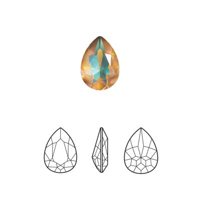 Cristal Austriaco 4320 Lágrima Base Conica 14mm Ochre DeLite. Venta por 2 unidades