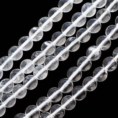 Bola Lisa Cuarzo Cristal Natural 8-8.5mm. Sarta por 38cm Aprox