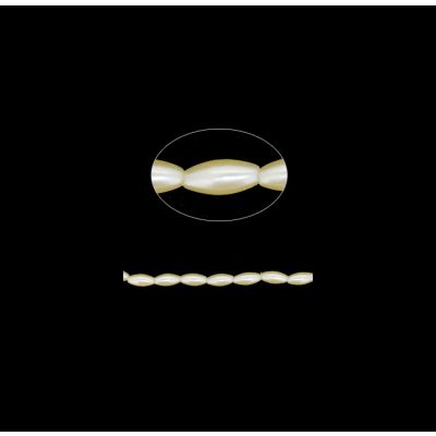Perla Japonesa Arroz Cultura 3x6mm. Sarta por 150cm
