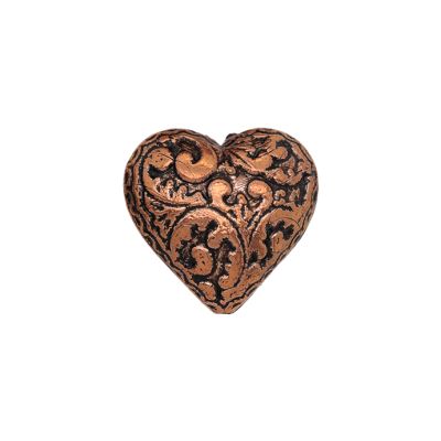 Separador Acrilico Metalizado Corazon Cobre 25mm. Venta por unidad