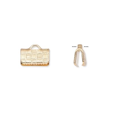 Terminal Latón Dorado AAA e-coating Maleta CC349 10mm. Venta por 6 Unidades