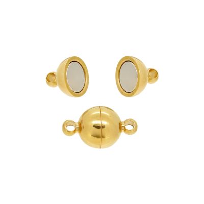 Broche Acero Inoxidable 304 Bola Magnetico 8mm Baño Dorado. Venta por Unidad