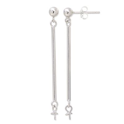 Herraje Plata 925 Topo Tubo 45mm Pin HY770. Venta por 2 Unidades